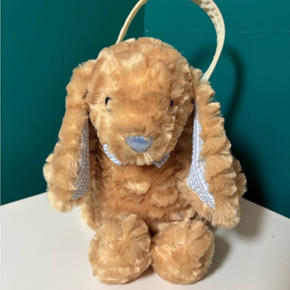 The Petting Zoo Plush Tan Bunny Basket - Picture 2 of 7